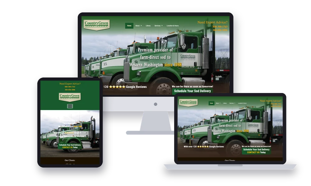 Country Green Turf Farms website design